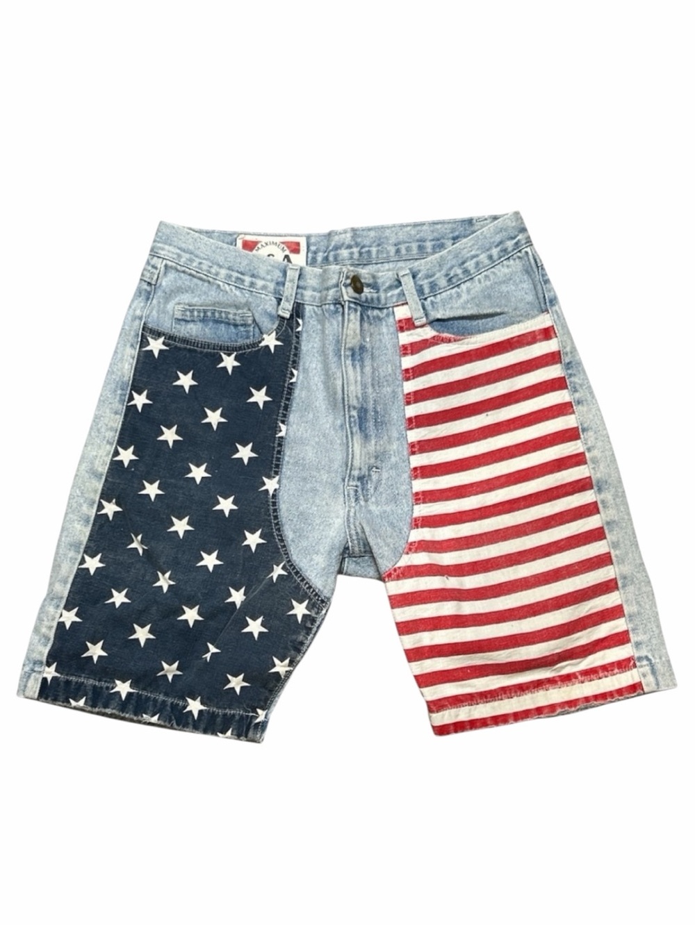 Maximum USA Energy VINTAGE‎ Patriotic Flag Jean Shorts - Size 9/10